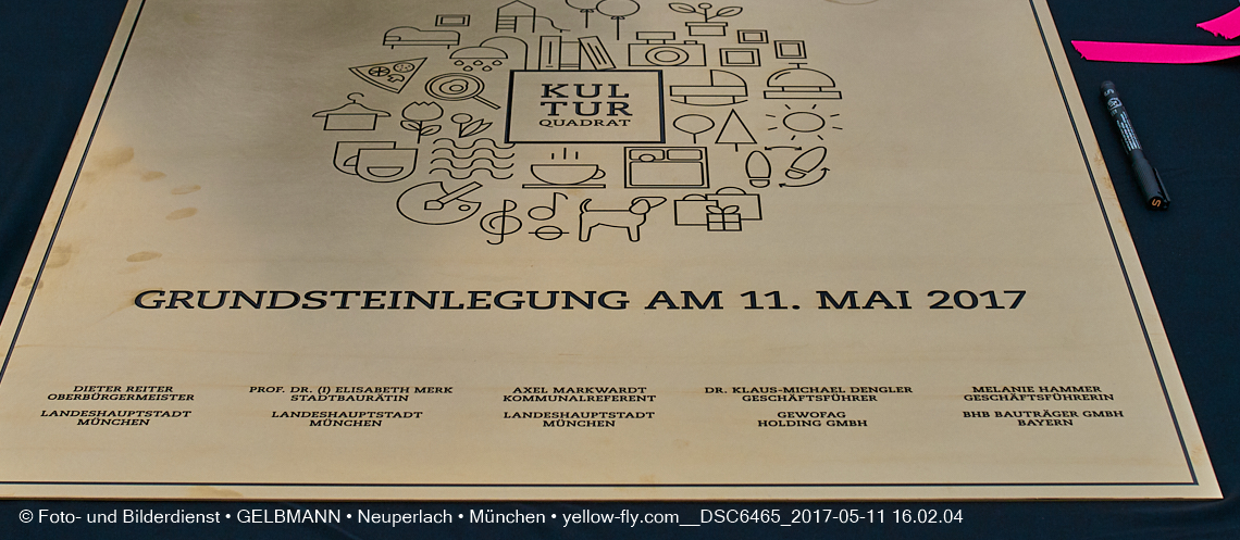 11. Mai 2017 - Grundsteinlegung für die LOGE und dem Kulturquadrat in Neuperlach